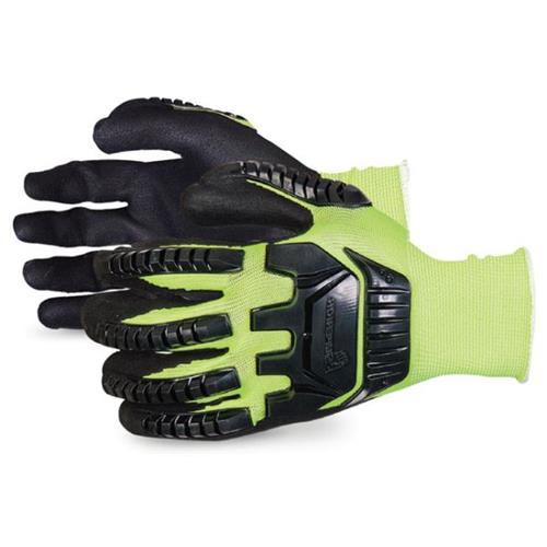 Buy Superior Glove Dexterity® HiViz AntiImpact Black Widow M/Pore