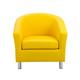 Tub Armchair With Metal Feet - Yellow Ref OF2201YML