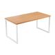 Picnic Low Table 2000 - Beech Top and White Legs Ref PCTL2000WBE