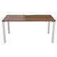 Vivace 1 Person Bench Desk 1600 x 800 - Dark Walnut Top and White Legs Ref CB1680CODWWH/1P