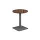 Vivace 600mm Mid Table - Dark Walnut Top and Silver Legs Ref CH2684SVDW