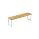 Picnic Bench 1400 - Light Walnut Top and White Legs Ref PCB1435WLW