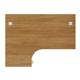 One Cantilever Plus 1600 Crescent Cantilever Left Hand Workstation - Light Walnut Top White Legs Ref OEV1612CWSLCBWLW