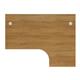 One Cantilever 1600 Crescent Cantilever Right Hand Workstation - L Walnut Top White Legs Ref OSE1612CWSRCLWLW
