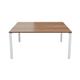 Vivace 2 Person Bench Desk 1200 x 800 - Dark Walnut Top and White Legs Ref CB1280CODWWH/2P