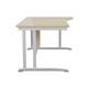 Mezzo Cantilever Plus 1600 Right Hand Wave Cantilever Workstation - Maple Top White Legs Ref OEV1610WVRCLWHMA