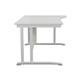 Mezzo Cantilever Plus 1600 Right Hand Wave Cantilever Workstation - White Top White Legs Ref OEV1610WVRCLWHWH