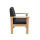 Juplo Wooden Arm Chair - Charcoal Ref OF0310CH