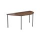 Semi-Circular Multipurpose Table 18mm Top 1600 x 800 - Dark Walnut Ref OMPT1680SEMIDW