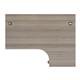 Mezzo Cantilever Plus 1800 Crescent Cantilever Right Hand Workstation - Grey Oak Top Silver Legs Ref OEV1812CWSRCBGO
