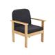 Juplo Wooden Arm Chair - Charcoal Ref OF0310CH