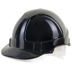 Economy Vented Safety Helmet Black One Size BBEVSHBL
