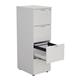 4 Drawer Filing Cabinet - White Ref TES4FCWH