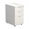 Essentials Desk High 3 Drawer Pedestal 600 Deep White Ref TESDHP3WH