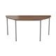 Semi-Circular Multipurpose Table 18mm Top 1600 x 800 - Dark Walnut Ref OMPT1680SEMIDW