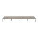 Vivace 8 Person Bench Desk 1400 x 800 - Grey Oak Top and White Legs Ref CB1480COGOWH/8P
