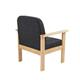 Juplo Wooden Arm Chair - Charcoal Ref OF0310CH