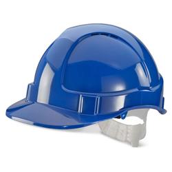 Economy Vented Safety Helmet Blue One Size BBEVSHB