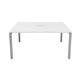 Vivace 2 Person Bench Desk 1200 x 800 - White Top and Silver Legs Ref CB1280COWHSV/2P
