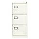 Bisley 3 Drawer Contract Steel Filing Cabinet - Chalk Ref AOC3WHT
