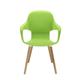 Ariel 2 Wooden Round Leg Chair Green Ref CH2508GR