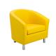 Tub Armchair With Metal Feet - Yellow Ref OF2201YML
