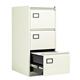 Bisley 3 Drawer Contract Steel Filing Cabinet - Chalk Ref AOC3WHT