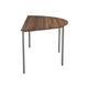 Semi-Circular Multipurpose Table 18mm Top 1600 x 800 - Dark Walnut Ref OMPT1680SEMIDW