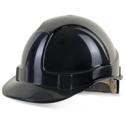 BBrand Wheel Ratchet Vented Safety Helmet Black Ref BBVSHRHBL