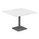 Vivace Block Square Table - White Top and Silver Legs Ref CH2696SVWH