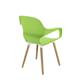 Ariel 2 Wooden Round Leg Chair Green Ref CH2508GR