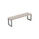 Picnic Bench 1400 - Grey Oak Top and Silver Legs Ref PCB1435SGO