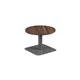 Vivace 600mm Low Table - Dark Walnut Top and Silver Legs Ref CH2683SVDW