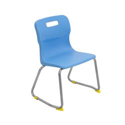 Titan Skid Base Chair Size 3 - 350mm Seat Height - Sky Blue Ref T23-CB