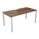 Vivace 1 Person Bench Desk 1600 x 800 - Dark Walnut Top and White Legs Ref CB1680CODWWH/1P