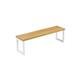 Picnic Bench 1400 - Light Walnut Top and White Legs Ref PCB1435WLW