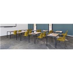 Titan Table 1200 X 600 X 710 with Beech Top and Black Frame Ref T-TABLE-1271BE