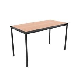 Titan Table 1200 X 600 X 760 with Beech Top and Black Frame Ref T-TABLE-1276BE