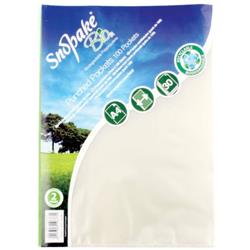 Snopake Bio Punched Pocket A4 Clear (Pack of 100) 15440