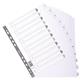 Exacompta Guildhall Mylar Index 1-12 A4 Maxi White MWD1-12Z-EW