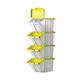 Barton Multifunctional Storage Bins Yellow Lids (Pack of 4) 052106/4