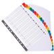 Exacompta Guildhall Mylar Index Coloured Tabs 20-Part A-Z A4 White 1111E