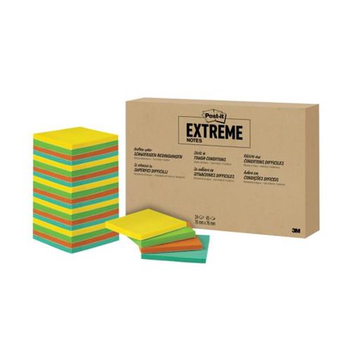 Postit Notes Extreme 76 x 76mm Assorted (Pack of 24) EXT33M24EU1