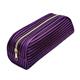 Metallic Striped Pencil Case Gold/Purple (Pack of 12) 302376