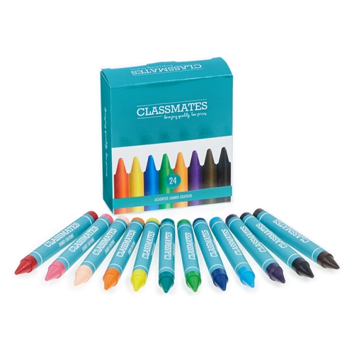 Classmates Jumbo Size Crayons, Assorted Colours [Pack of 24] 44121707