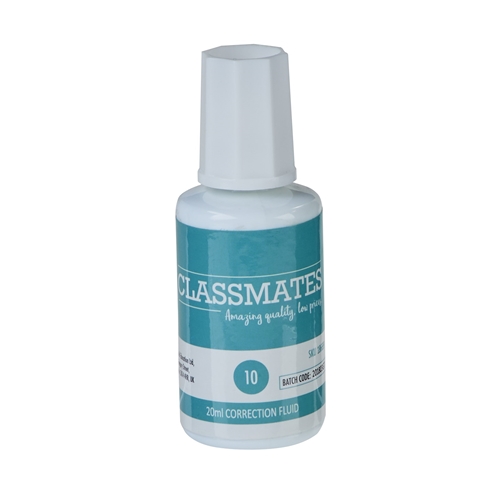 Classmates Correction Fluid, White, 20ml Bottles [Pack of 10] 44121802 8438579452784