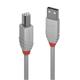 Lindy Anthra Line USB 2.0 Type A to B Cable 3m Grey 36684