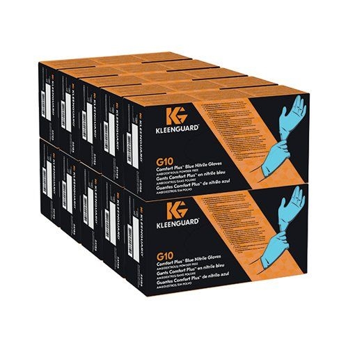 KleenGuard G10 Comfort Plus Nitrile Gloves Small Blue (Pack of 100 ...