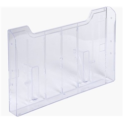 Exacompta Horizontal Wall Literature Holder 80 x 327 x 213mm Clear - 64158D