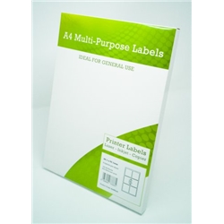 Multipurpose Labels A4 6 Per Sheet 99.1 x 93.1mm White [Pack 100]